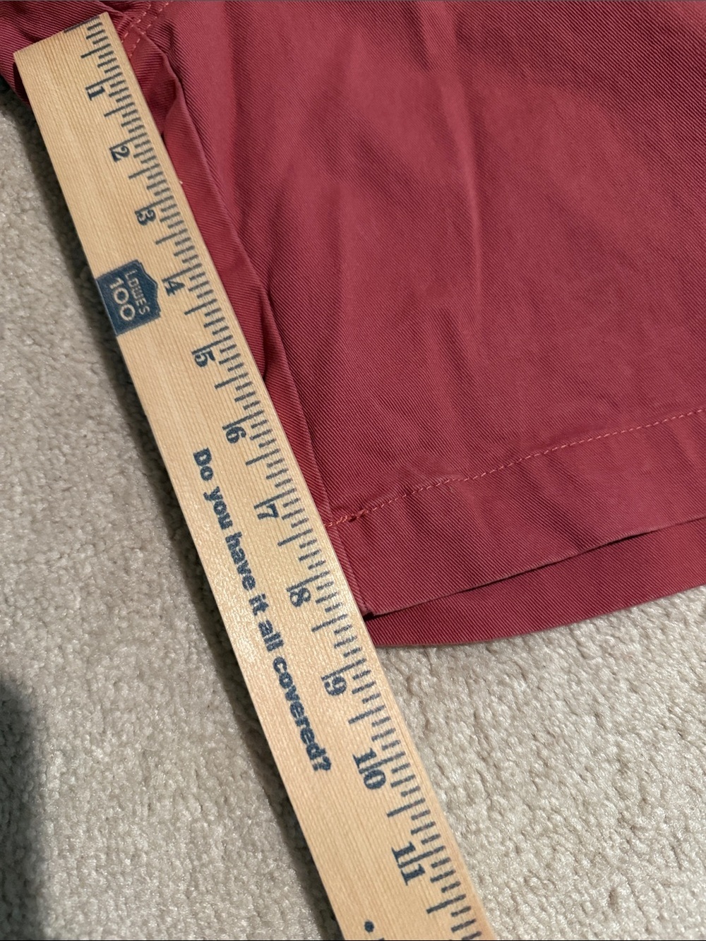 Chaps Men's Short - Deep Brick Red Flat Front - Picture 8 of 8